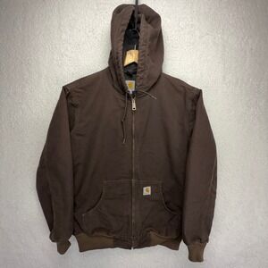 Carhartt Sandstone Active Jacket Quilt Lined Womens Medium WJ130 DKB Dark Brown